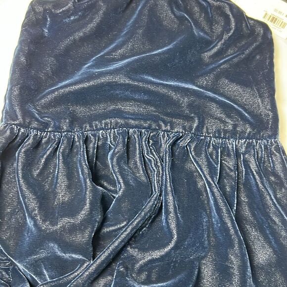 Janie and Jack 100044311 Navy Velvet Faux Fur Collar Jumpsuit NWT size 18-24 mon - Picture 6 of 10